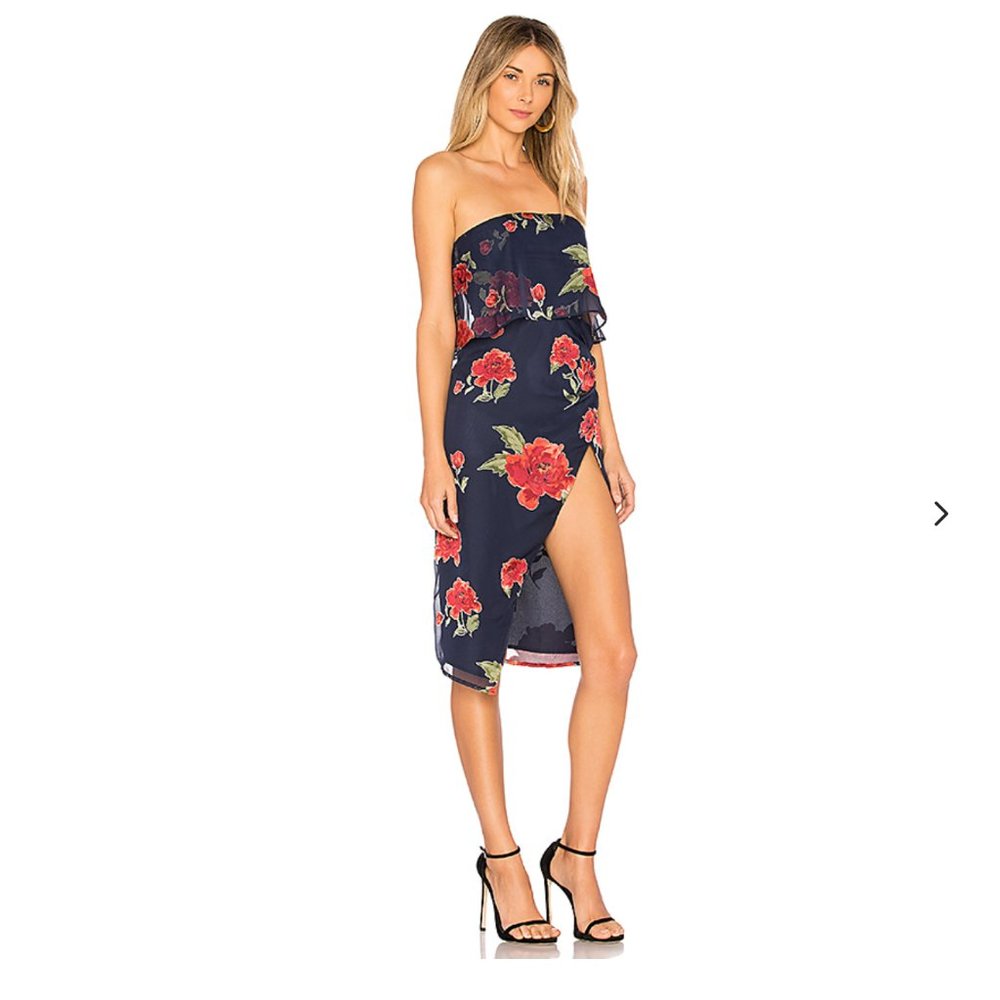 NWOT Lovers + Friends VALERIE MIDI dress
